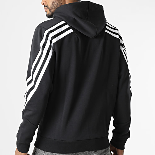 Sweat Zippé Capuche A Bandes Future Icons 3 Stripes H46526 Noir