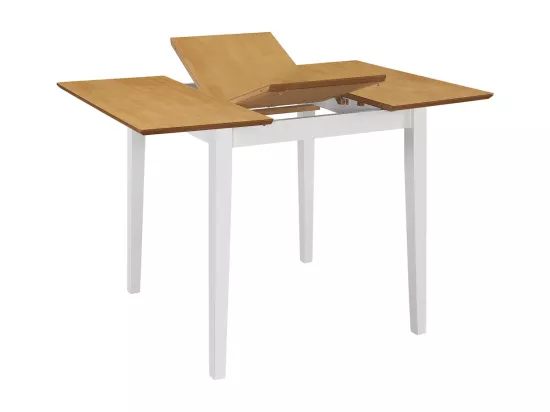 Table à manger extensible Blanc (80-120) x 80 x 74 cm MDF
