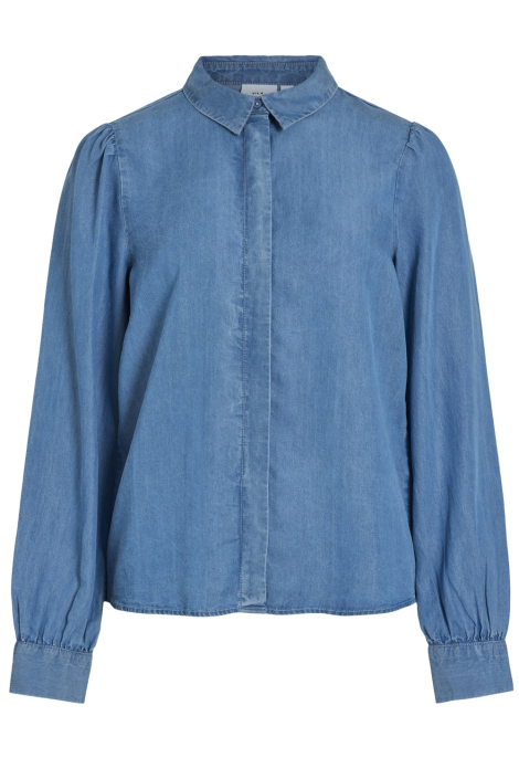 Vila blauwe dames blouse