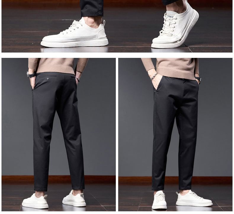 Andrei - Mid Rise Plain Crop Slim Fit Broek