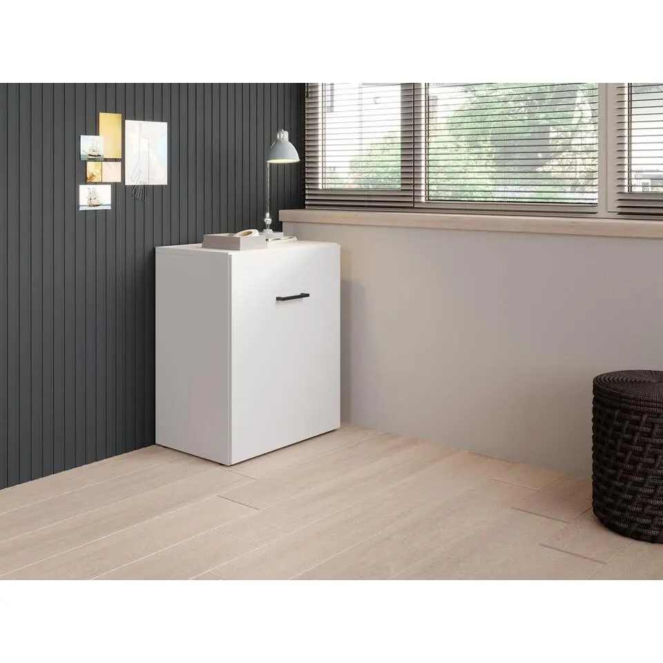 Meubella - Bureau Dice - Wit - Uitklapbaar - 132 cm