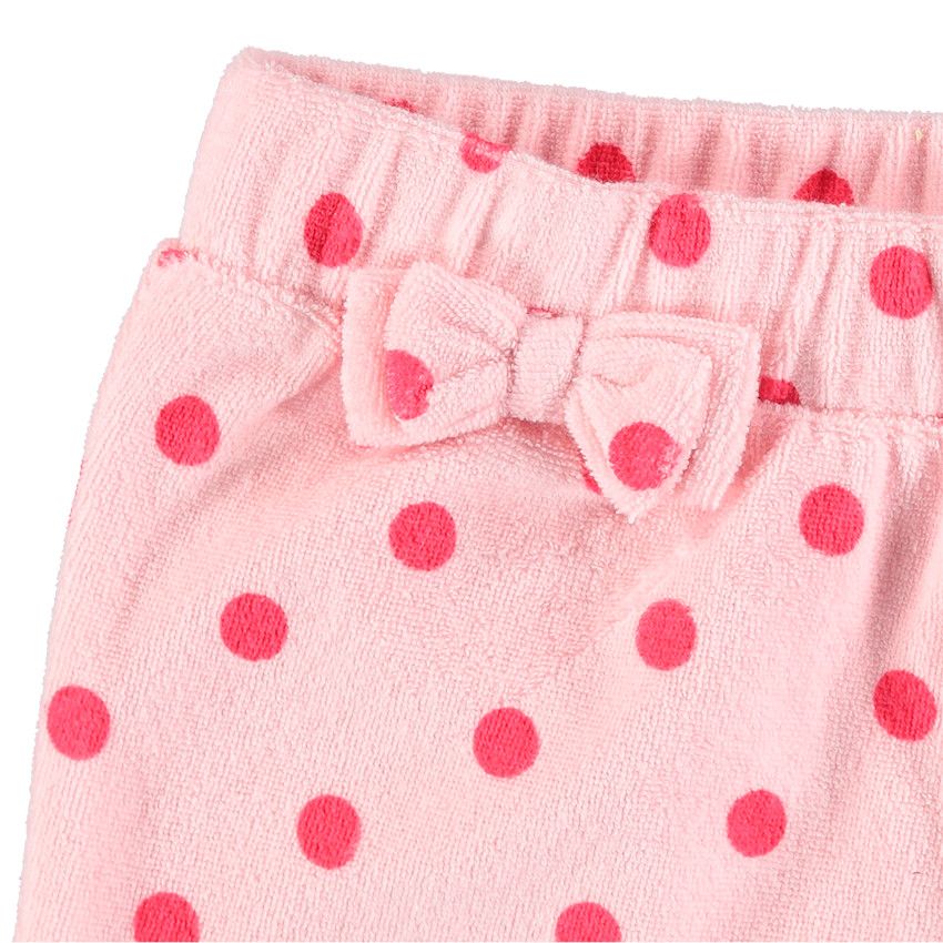 Short en éponge avec noeud à la taille - Rose