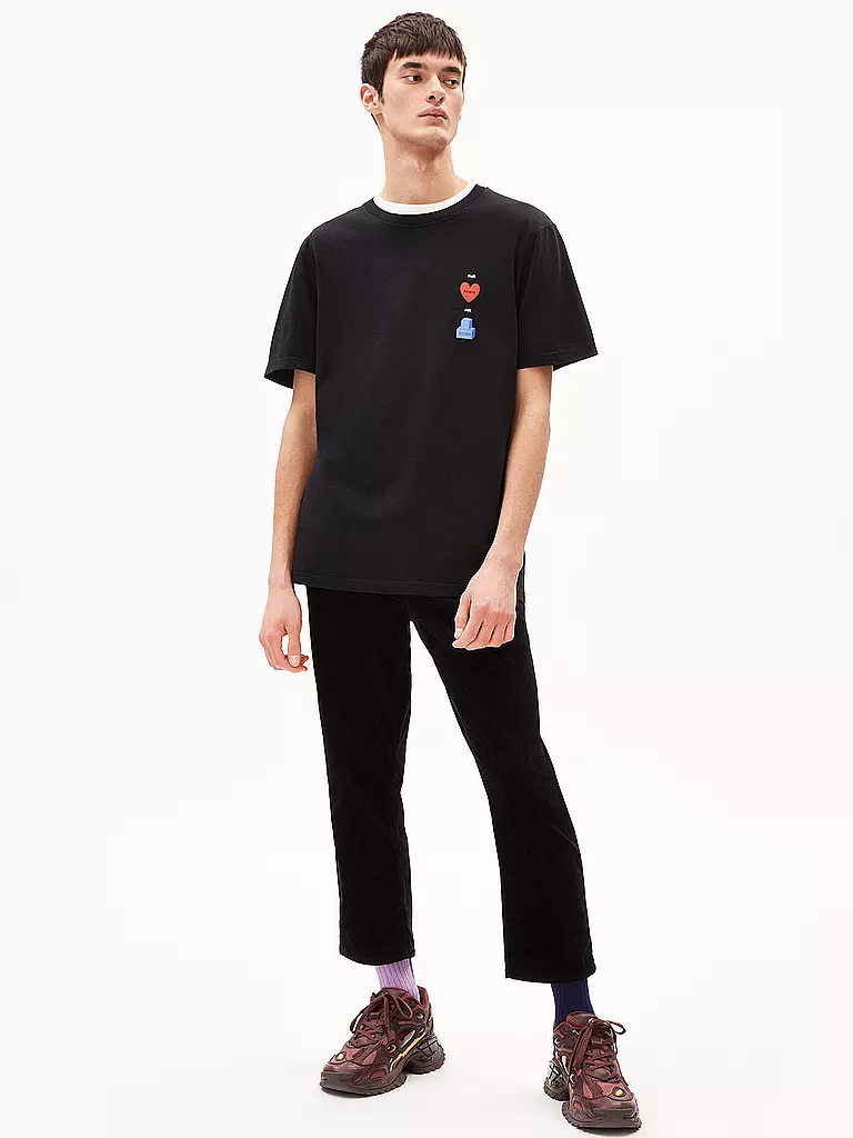 ARMEDANGELS T-Shirt JAAMES PIXXEL LOGAA schwarz