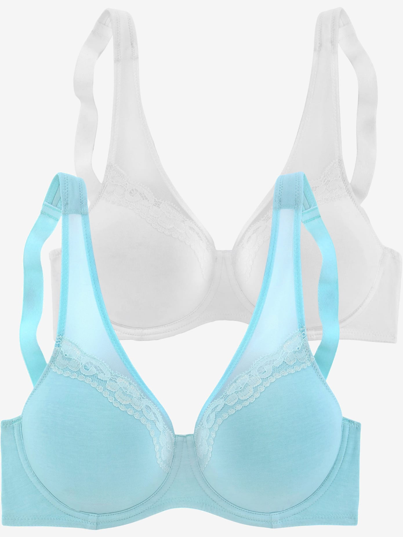 Soutien-gorge minimiseur petite fleur en coton, empiècements résille modernes