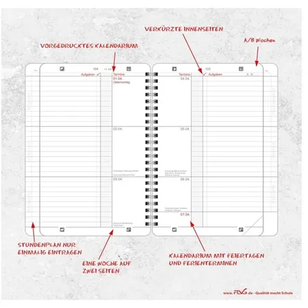 FLVG Lehrerkalender Berge, A5, 2024/2025