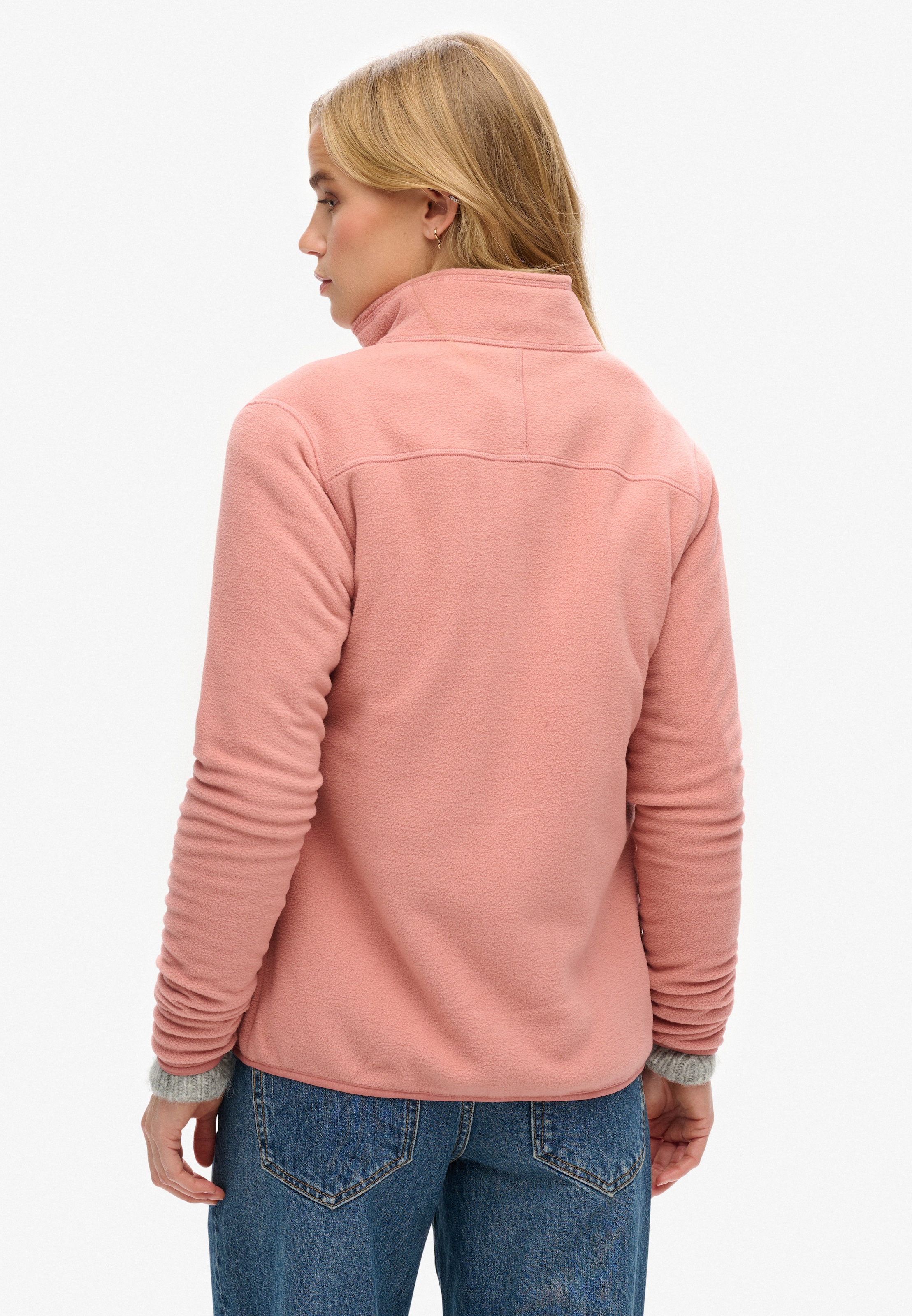 Superdry Fleecejacke »POLAR FLEECE FULL ZIP« ohne Kapuze