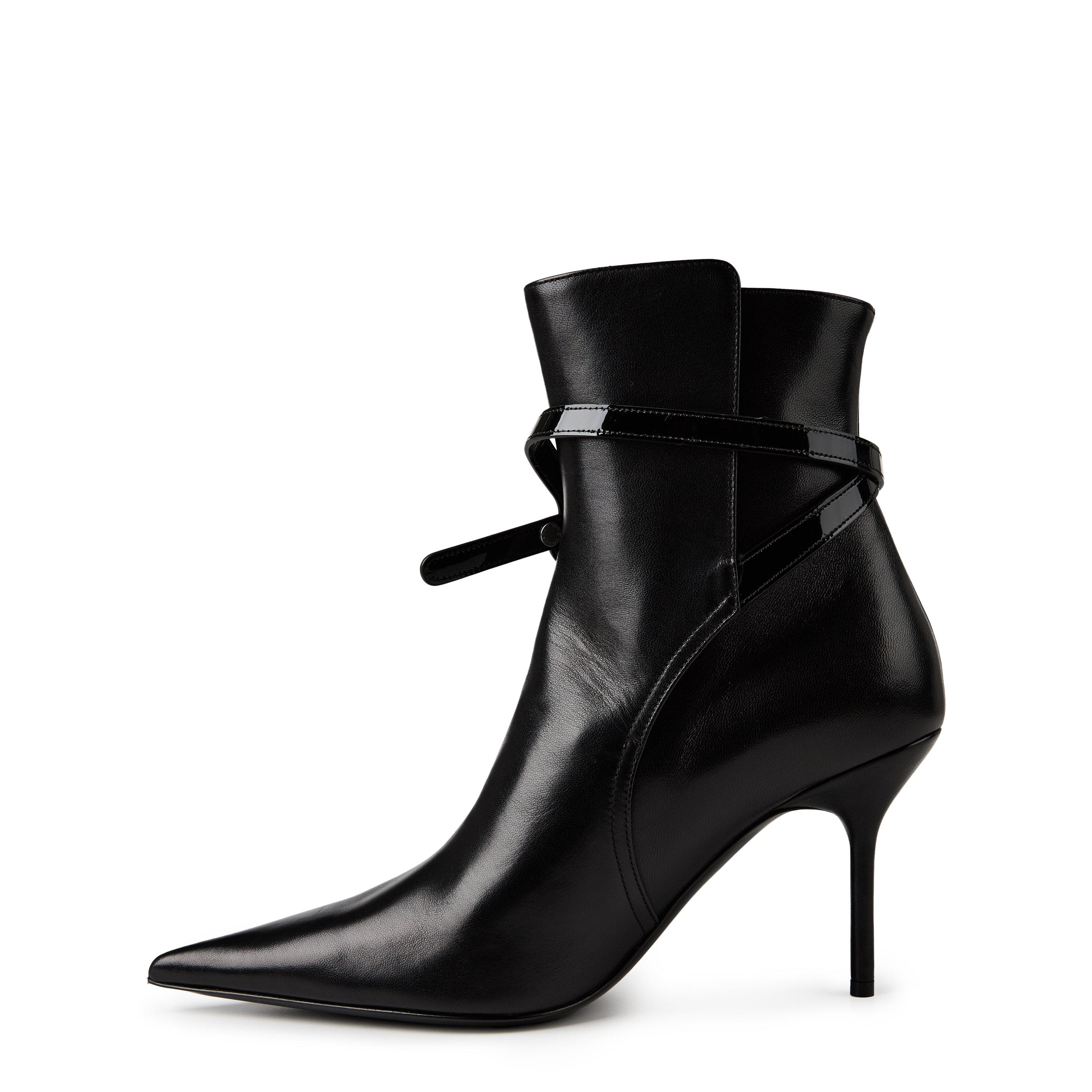 Off White Nappa Zip Ankle Boots