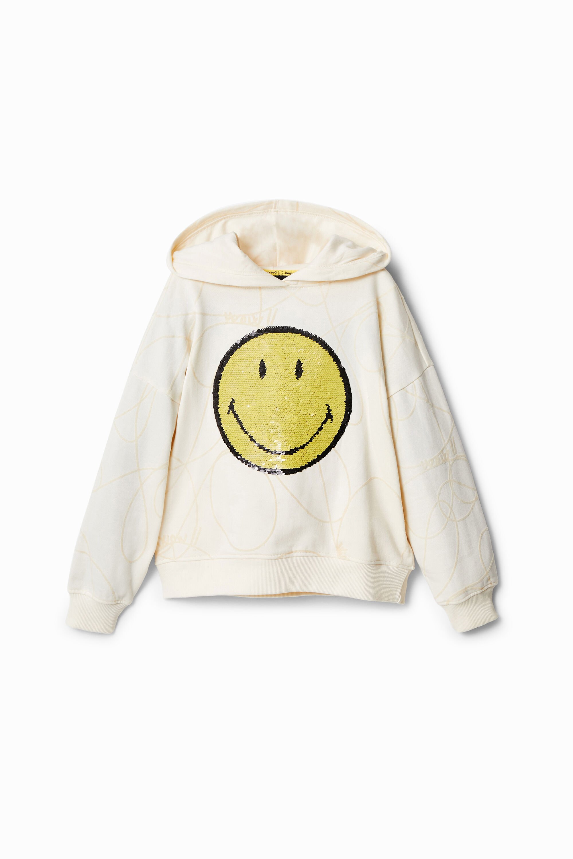 Sweat-shirt Smiley paillettes réversibles