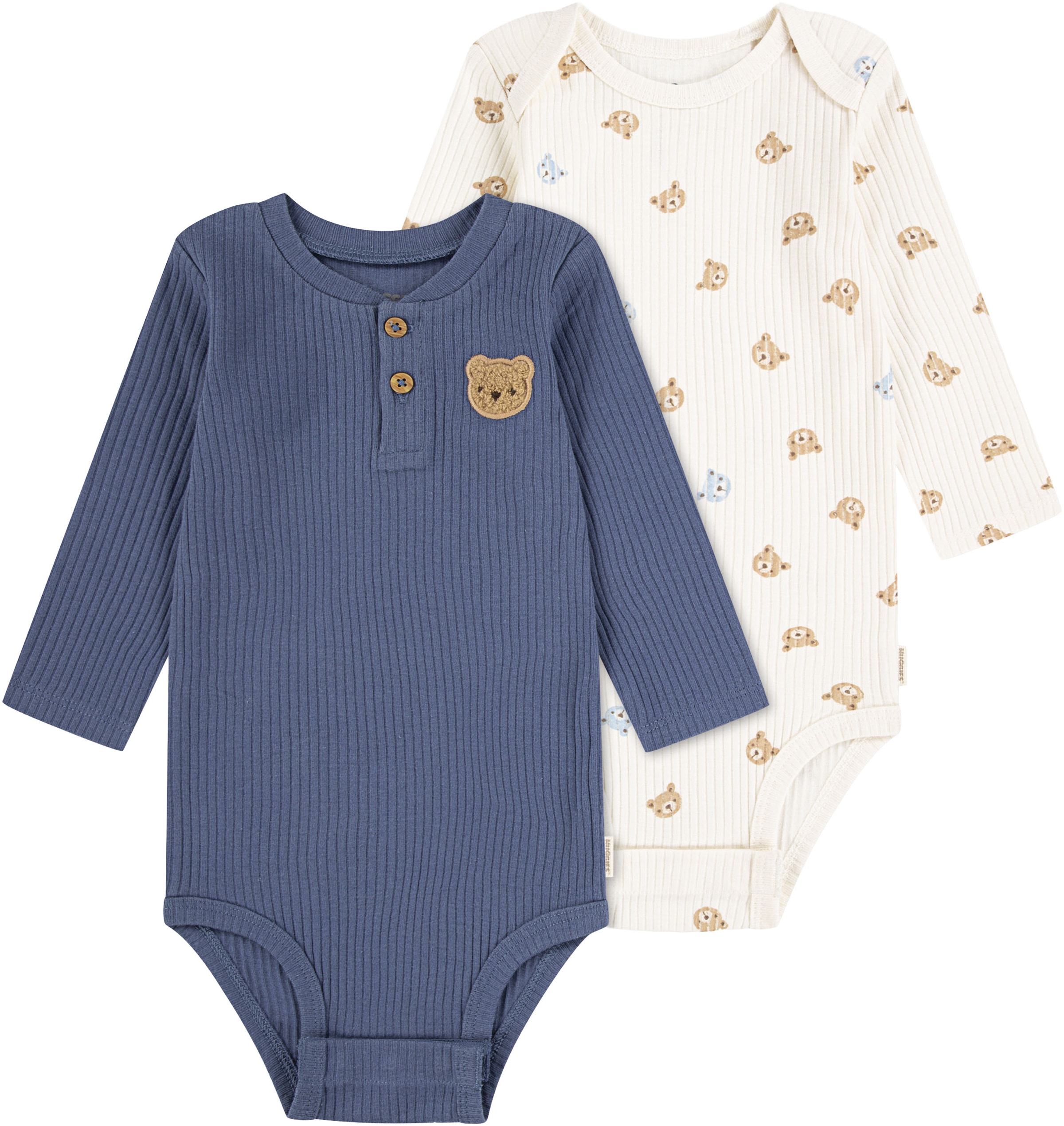 HUGGIES babywear Langarmbody »HUGB 2PK BODYSUIT« Packung, 2 Stk. in gerippter Struktur