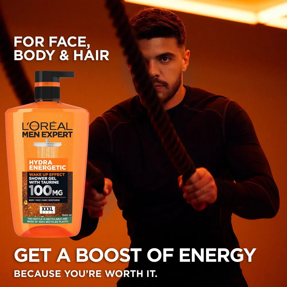 L'Oréal Paris Men Expert Hydra Energetic Shower Gel - 1000 ml.
