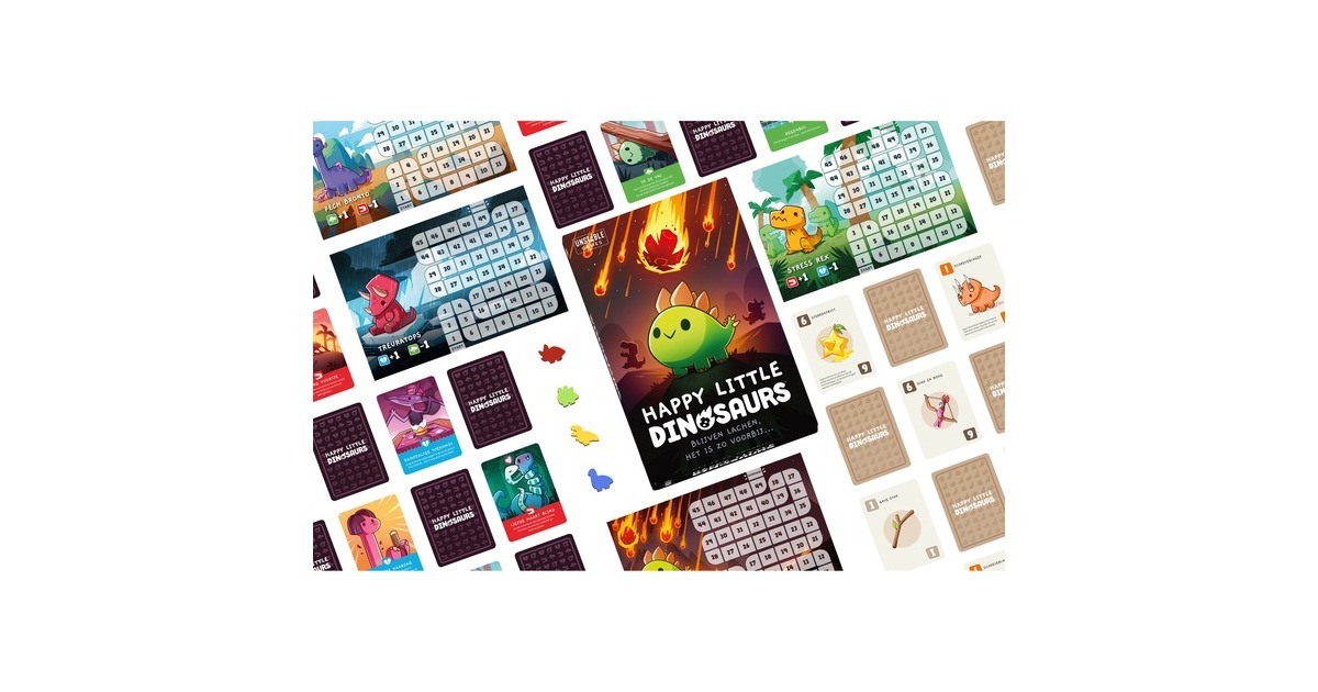 AsmodeeHappy Little Dinosaurs Kaartspel  (Nederlands, 2 - 4 spelers, 30 - 60 minuten, Vanaf 8 jaar)