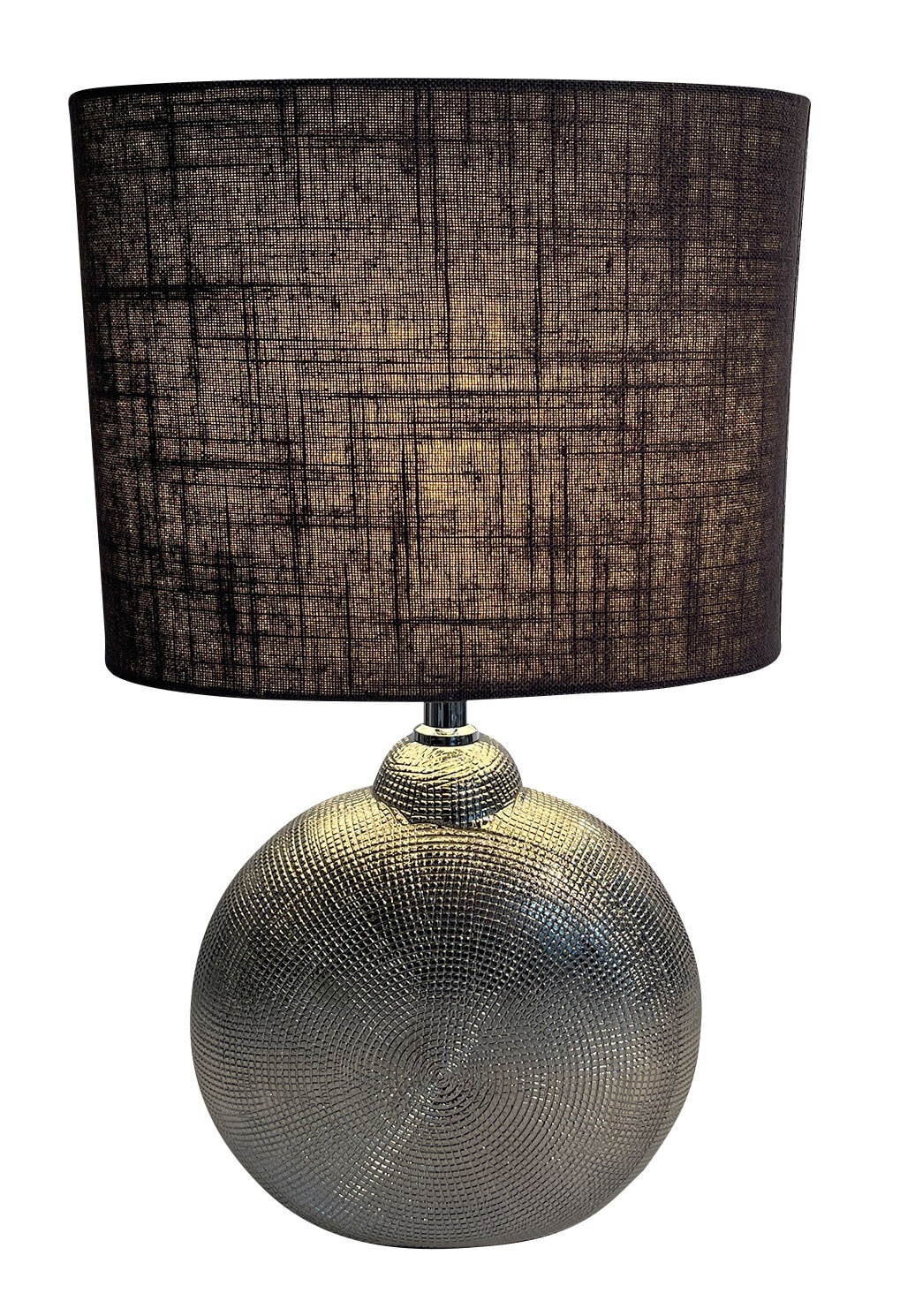FISCHER & HONSEL Retrofit Tischlampe FORO 36 cm grau / silberfarbig
