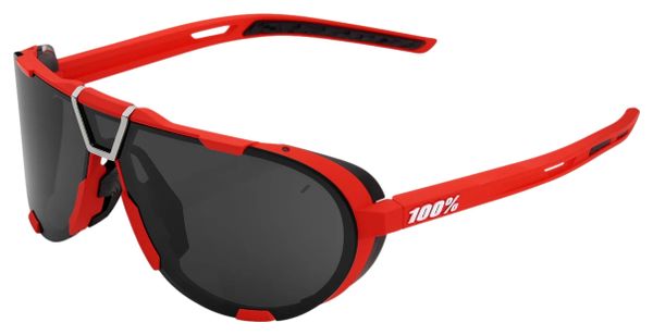 Lunettes de Soleil 100% Westcraft Soft Tact Rouge - Verres Miroir Noir