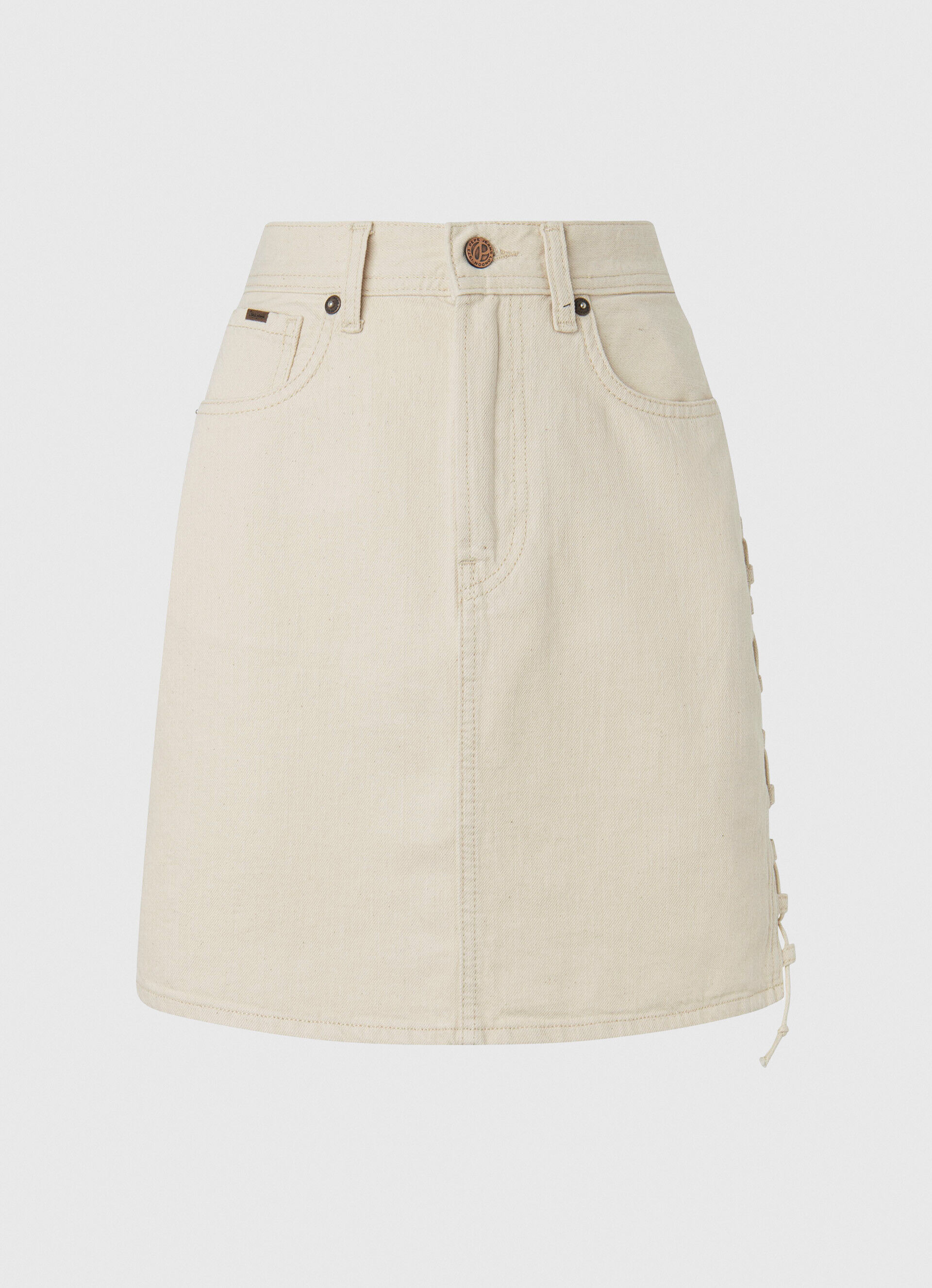 Saia jeans de corte regular - jeans