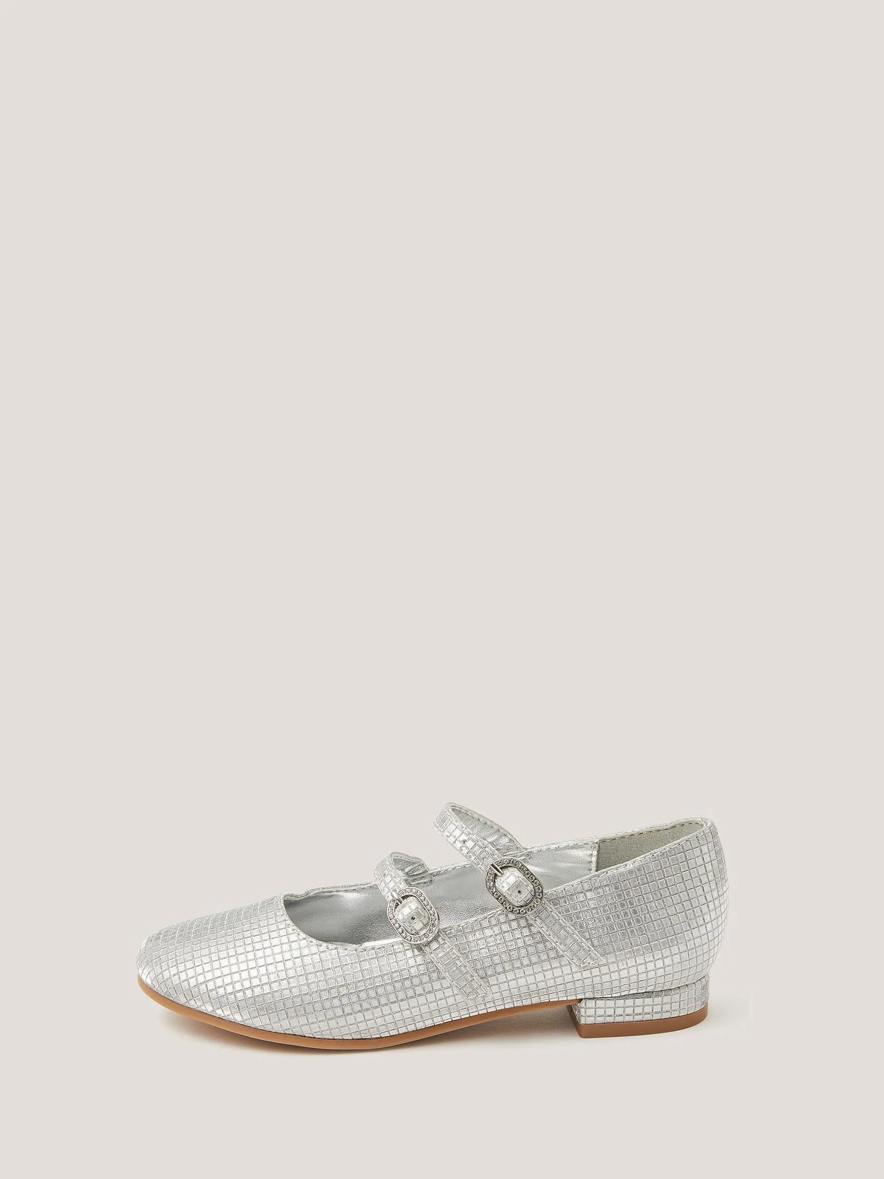 Monsoon Metallic Double Strap Flats Shoes