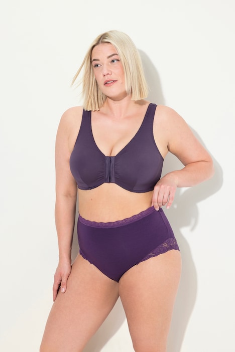 Maxislips, 3er-Pack, High Waist, Spitze