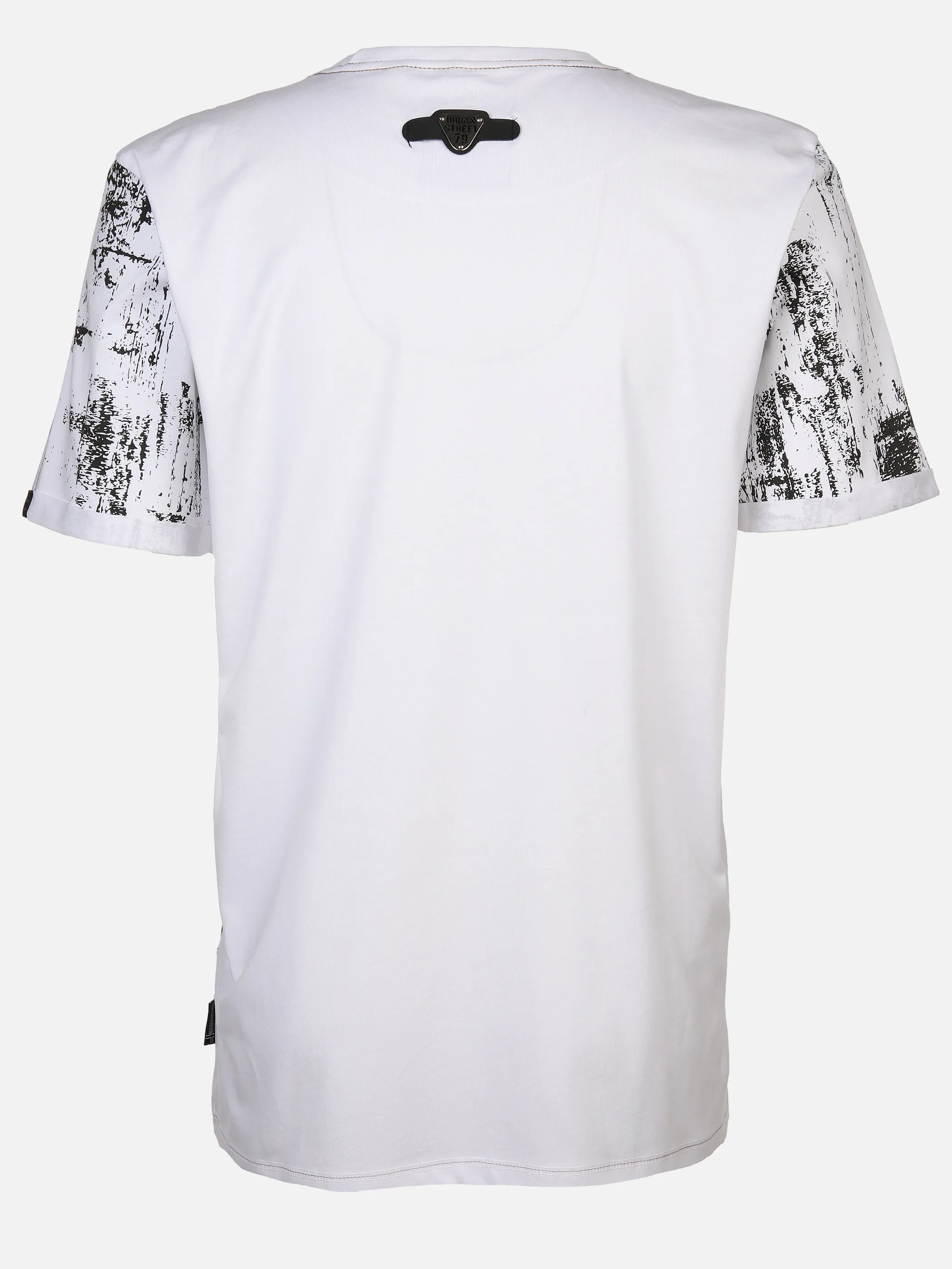 Herren T-Shirt mit Alloverprint und Stickerei