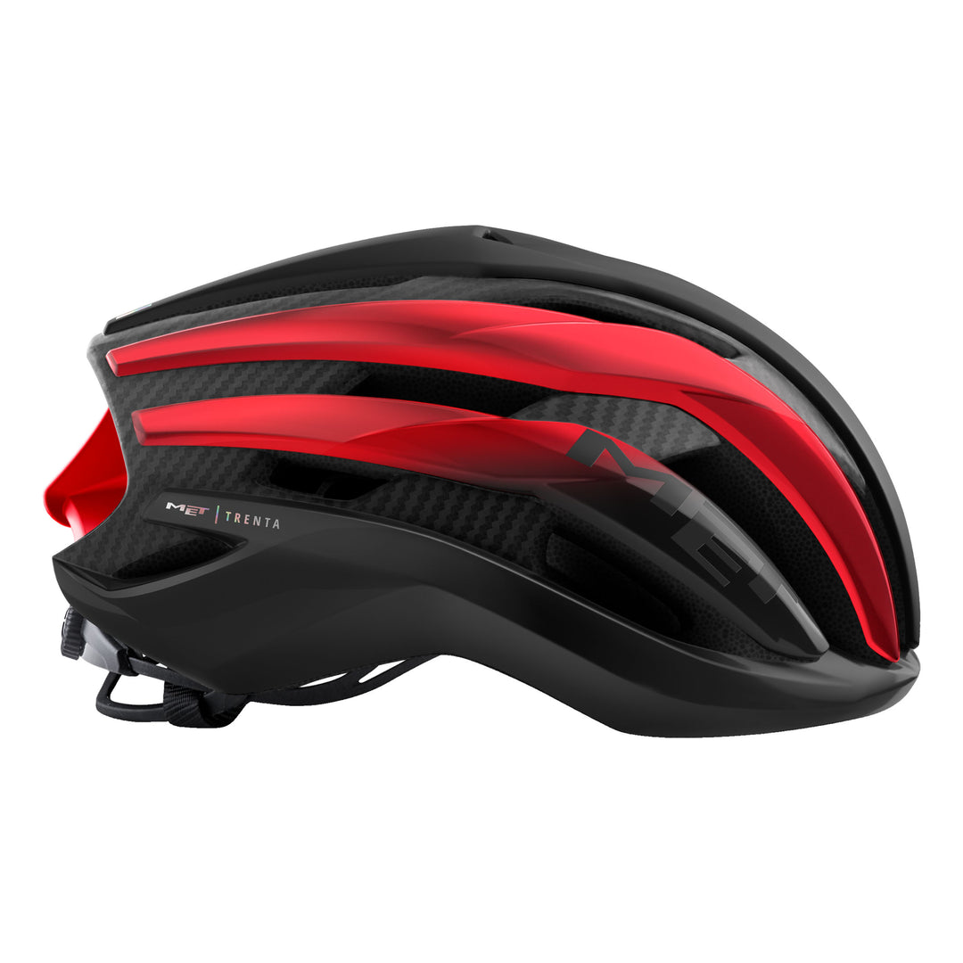 MET Trenta 3K Carbon cykelhjelm sort/rød
