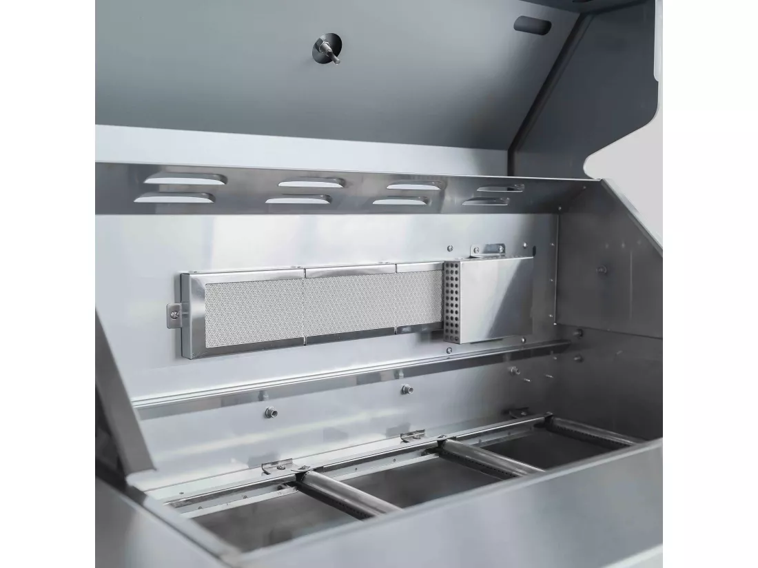 Cuisine d'extérieur acier 4 éléments avec barbecue