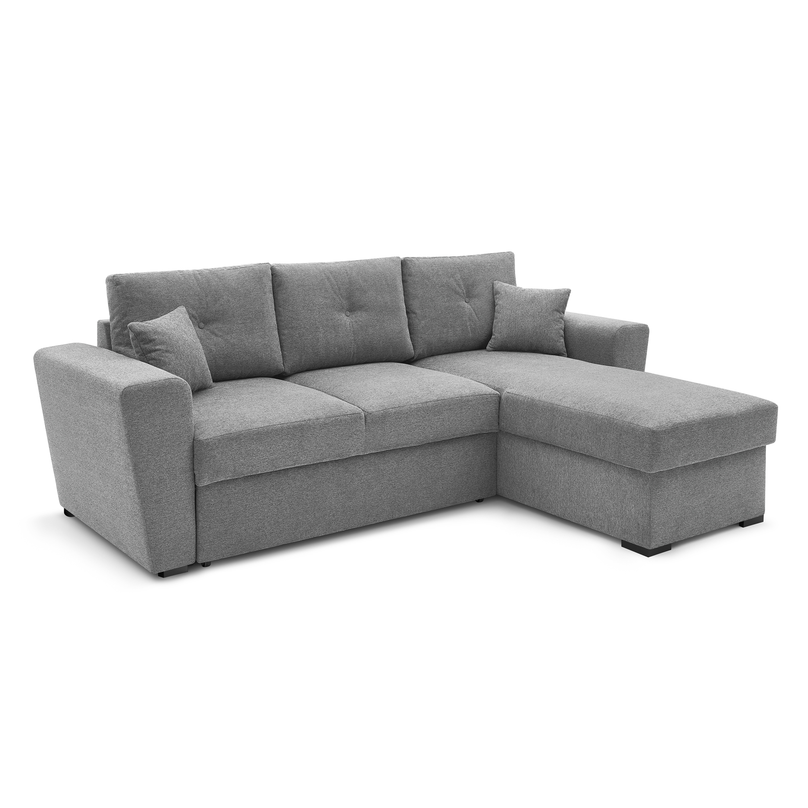 Ecksofa - grau - Staukasten - Liegefunktion