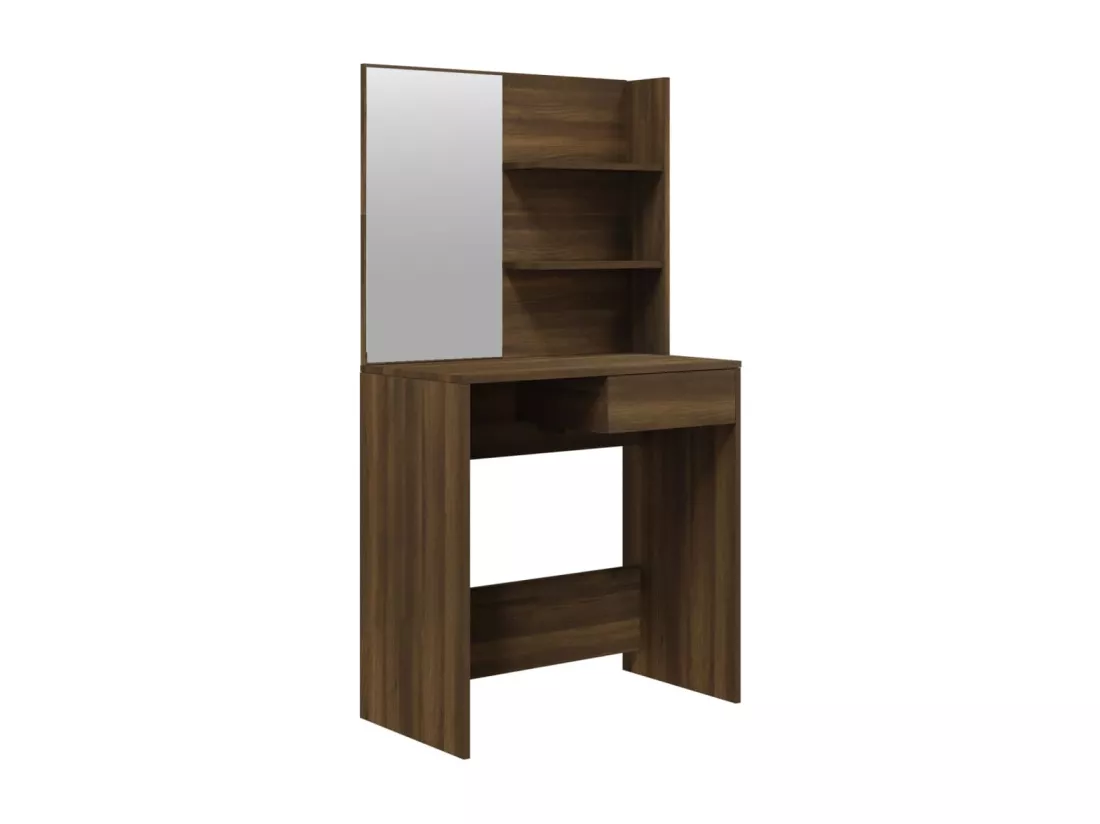 Coiffeuse avec miroir Chêne marron 74,5x40x141 cm