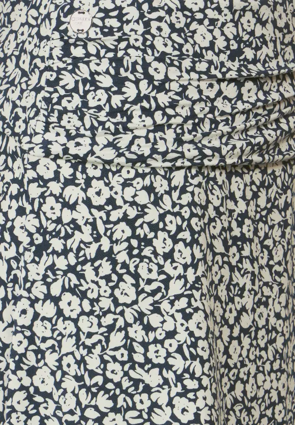 Blumenprint Minirock - cool vintage green
