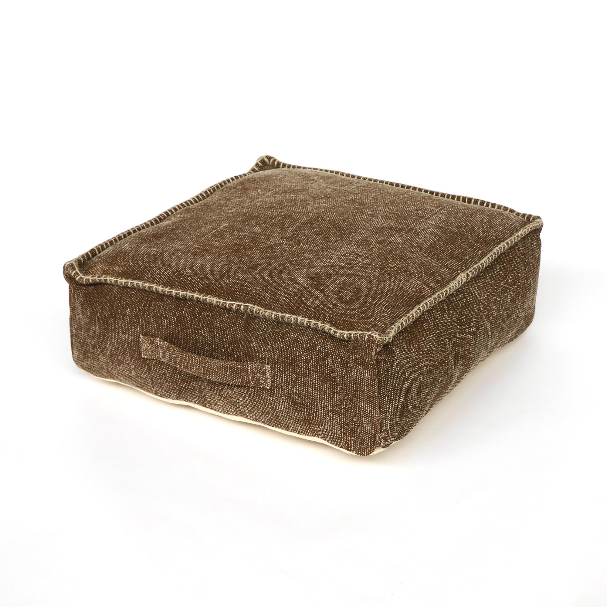 Pouf 'Decen' braun, B 60 cm, L 60 cm, H 20 cm von fischer's lagerhaus