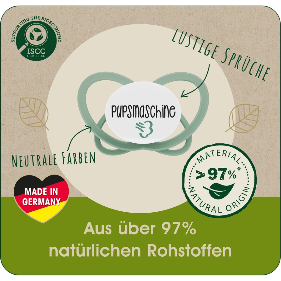 nip® Schnuller My Butterfly Green Special Edition, Größe 3 (16 - 32 Monate), Oma & Opa  Frechdachs