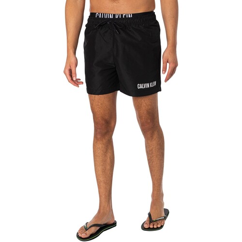 Calvin Klein Jeans - Shorts De Baño Con Cintura Doble Negro