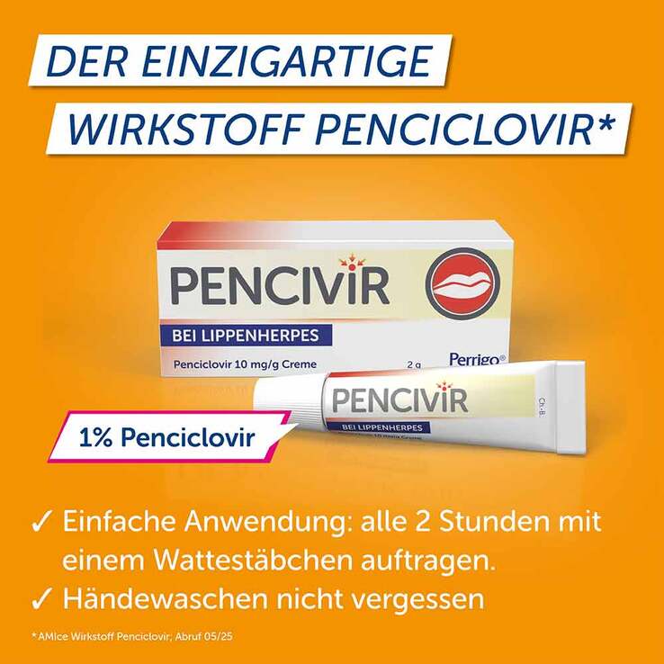 Pencivir bei Lippenherpes Creme, 2 g