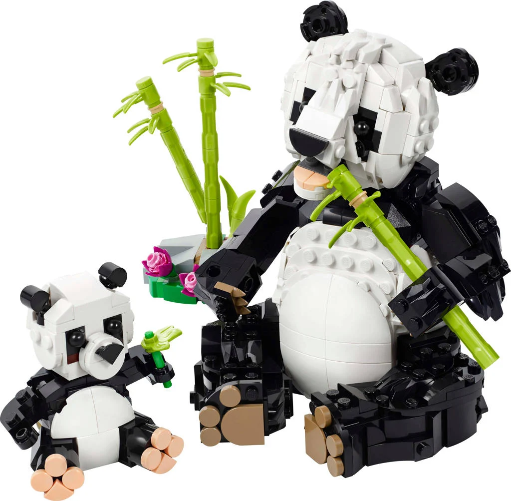 Vrolijk zwart-wit bestaat toch!3in1 Wilde dieren: pandafamilie speelset 31165