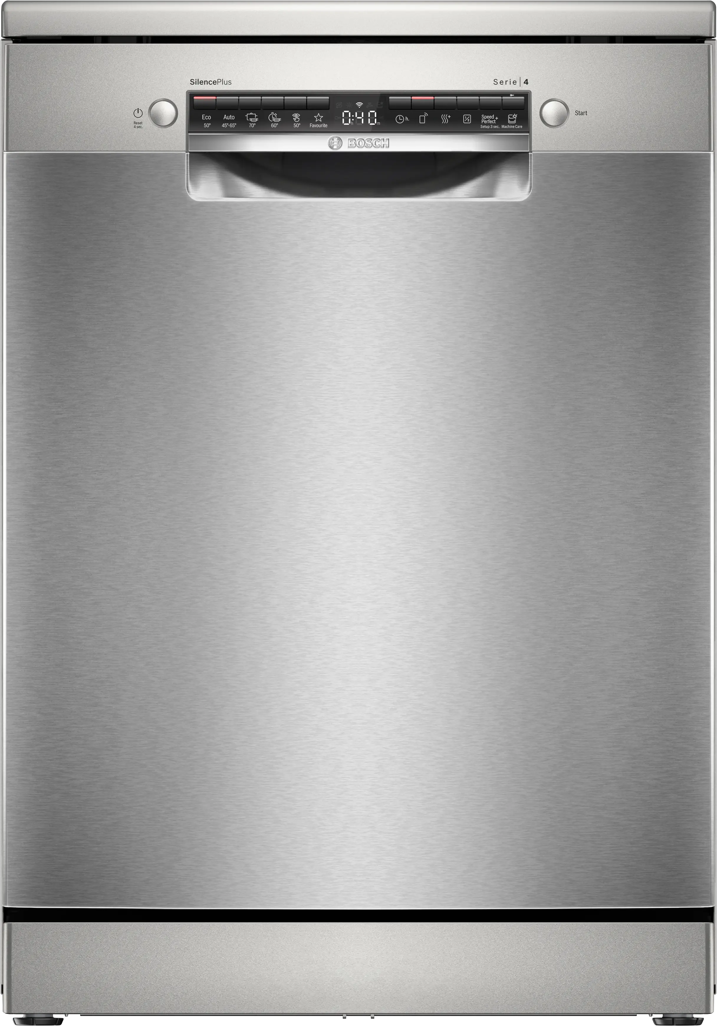 Serie 4 Vrijstaande vaatwasser 60 cm Geborsteld staal anti-fingerprint