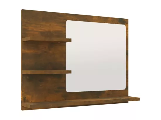 Miroir de bain chêne bois beige 60 x 10.5 x 45 cm 02_0006895