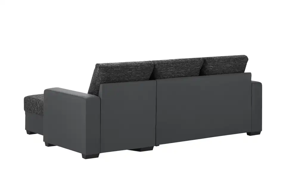 Ecksofa Navarra Schwarz, Anthrazit rechts