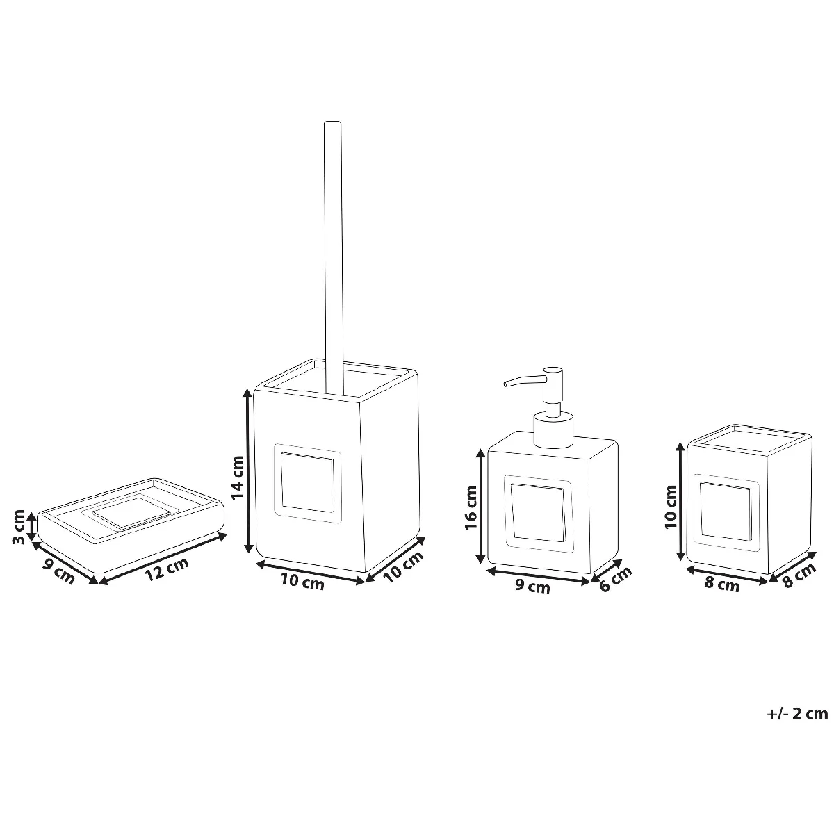 Beliani Set de salle de bain KOUROU - Beige