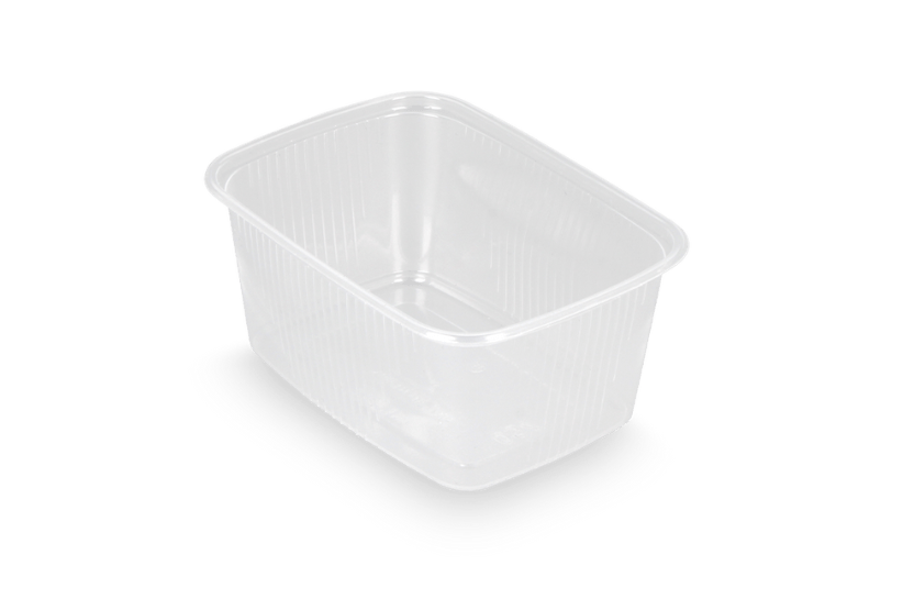 Saus bakjes 250ml 108mm rechthoekig transparant