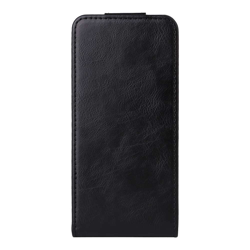 Samsung Galaxy S25 FE Leder Tasche Flip Cover Vertikal im Retro Look mit Kartenfach - Schwarz