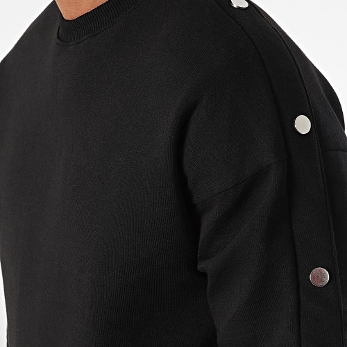 Ensemble Sweat Crewneck Et Pantalon Jogging LL716 Noir