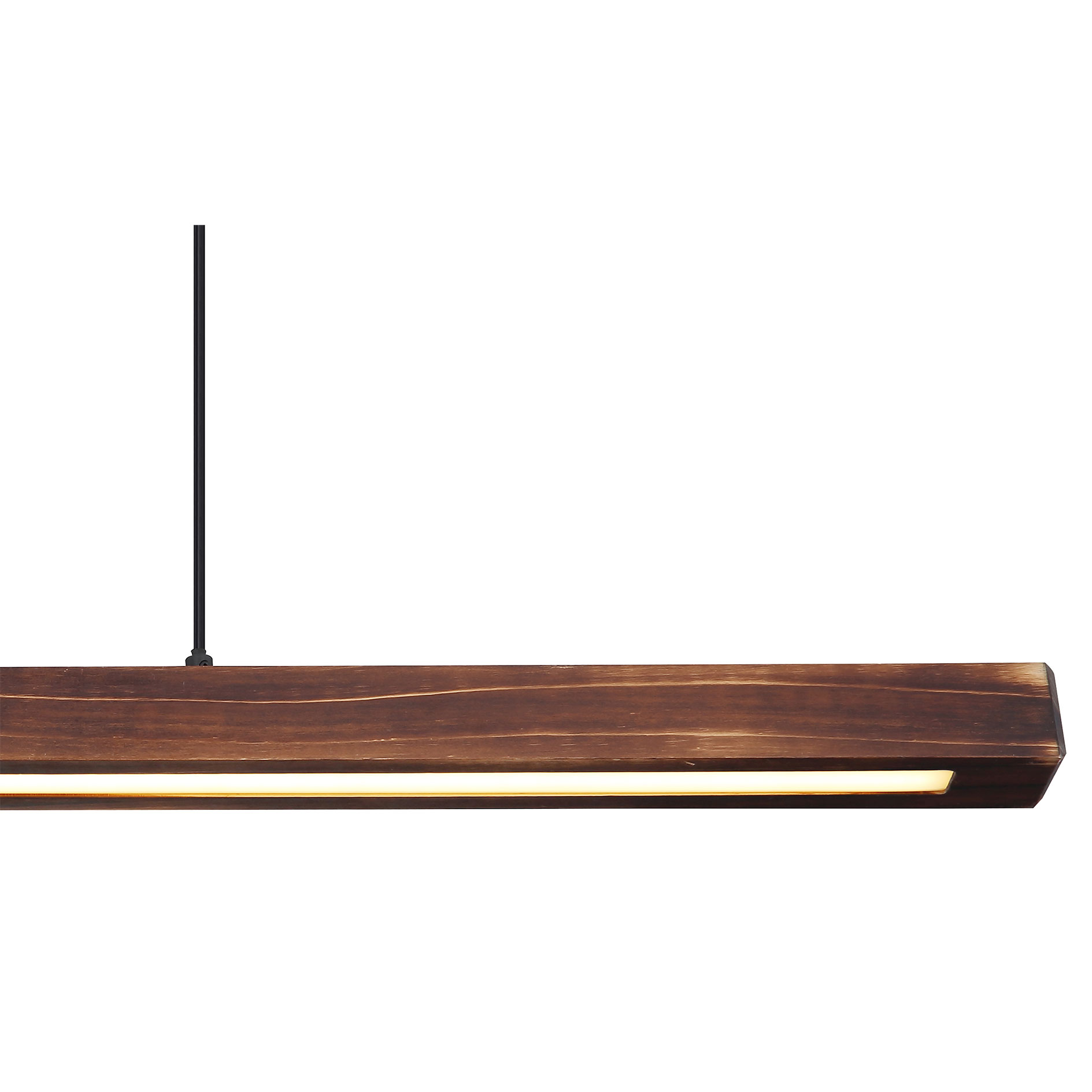 LED-Pendelleuchte - natur-schwarz - 90 cm