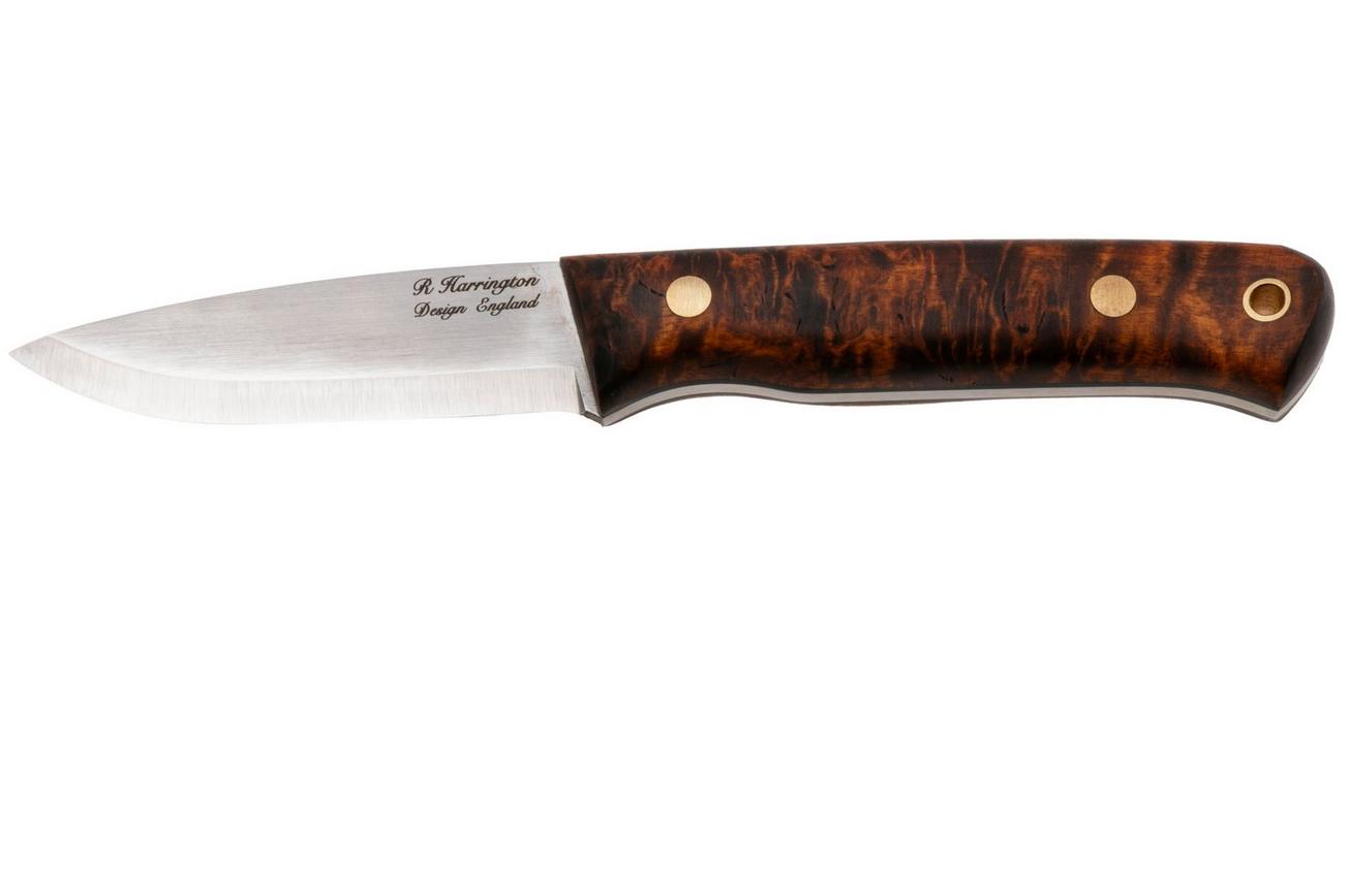 Casström Woodsman Järv 10870, Curly Birch Wood, bushcraftmes, Roger Harrington design