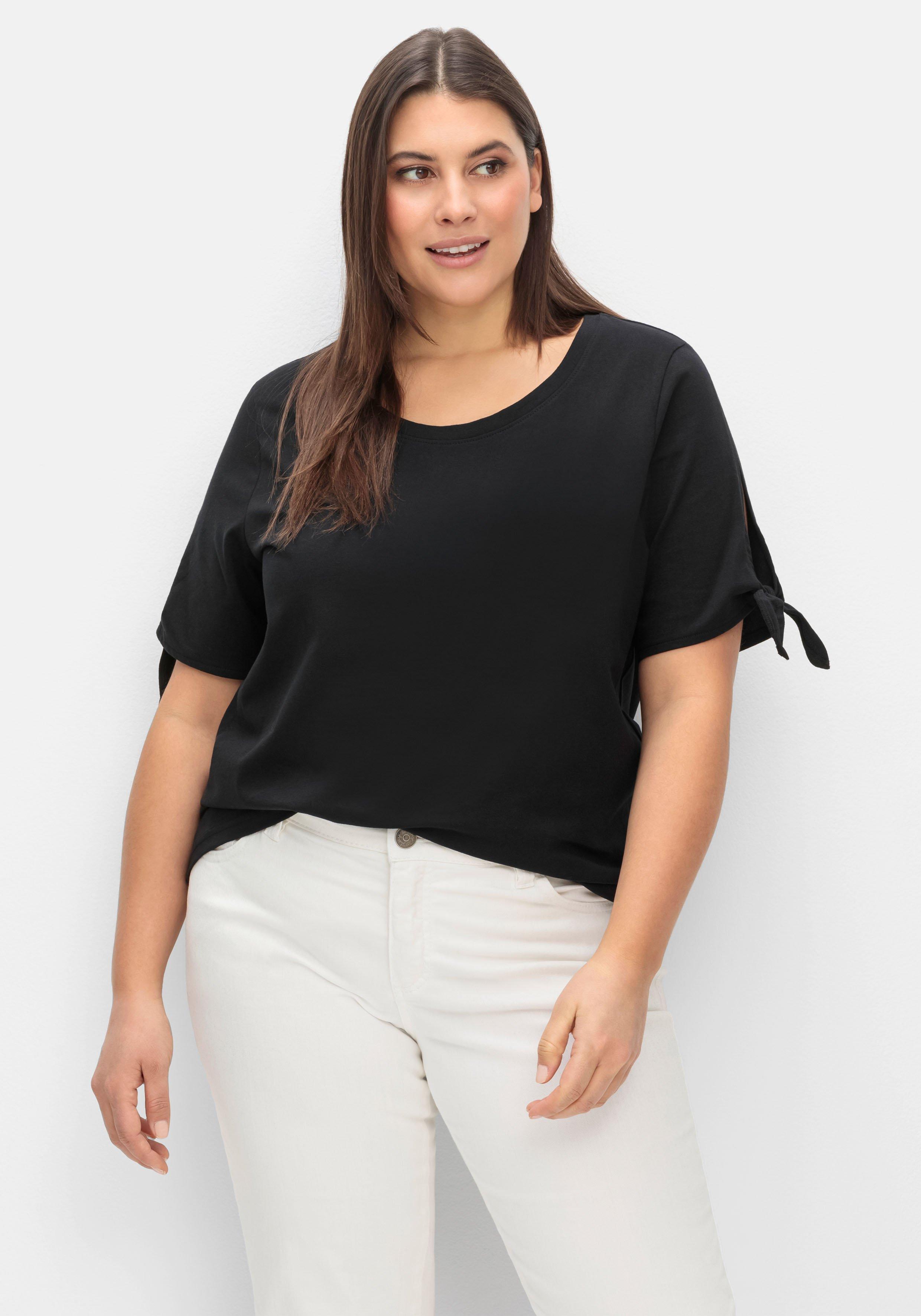 Shirt mit Knotendetail am Ärmelsaum