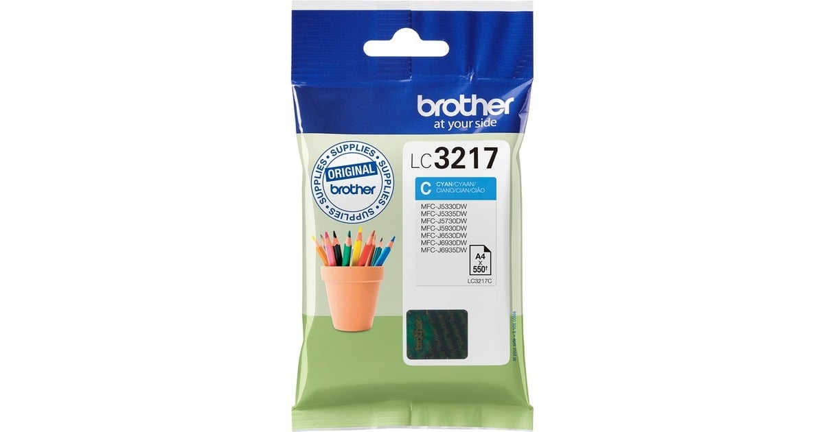 BrotherInkt - LC-3217C  (Cyaan )