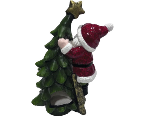 Decoratieve lantaarn Santa Lafiora 32,5 x 16,5 x 45 cm rood wit