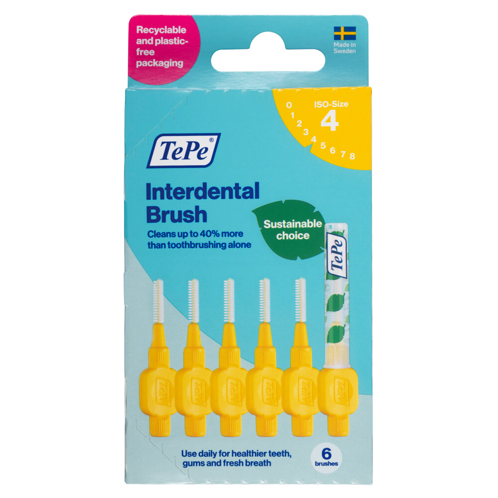 TePe Interdentale Ragers Original 0,7 mm Geel6 stuks