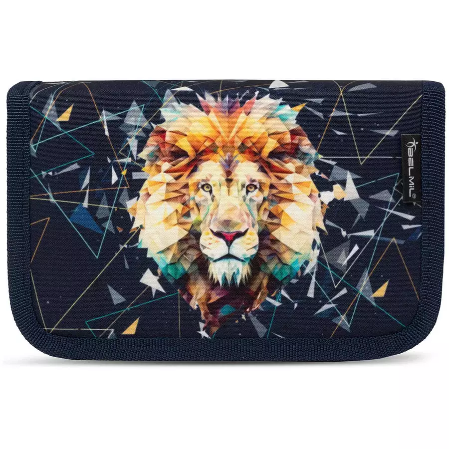Belmil Schulranzen Compact Schulranzen Set 4-teilig mit Brustgurt Lion