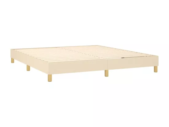 Sommier à lattes de lit Crème 160x200 cm Tissu