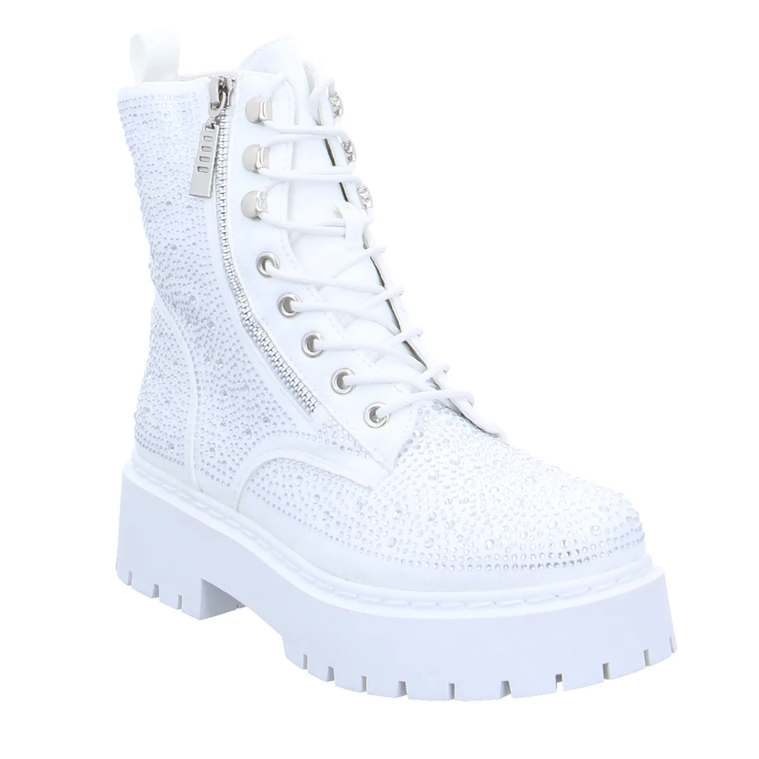 LA STRADA Boot Weiss Lederimitat