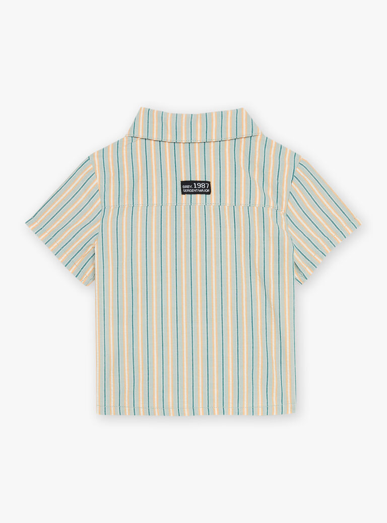 Chemise turquoise pâle à imprimé à rayures