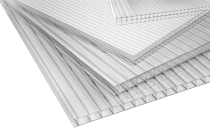 Plaque alvéolaire polycarbonate transparent 200 x 100 cm, ép.4 mm (vendue à la plaque)