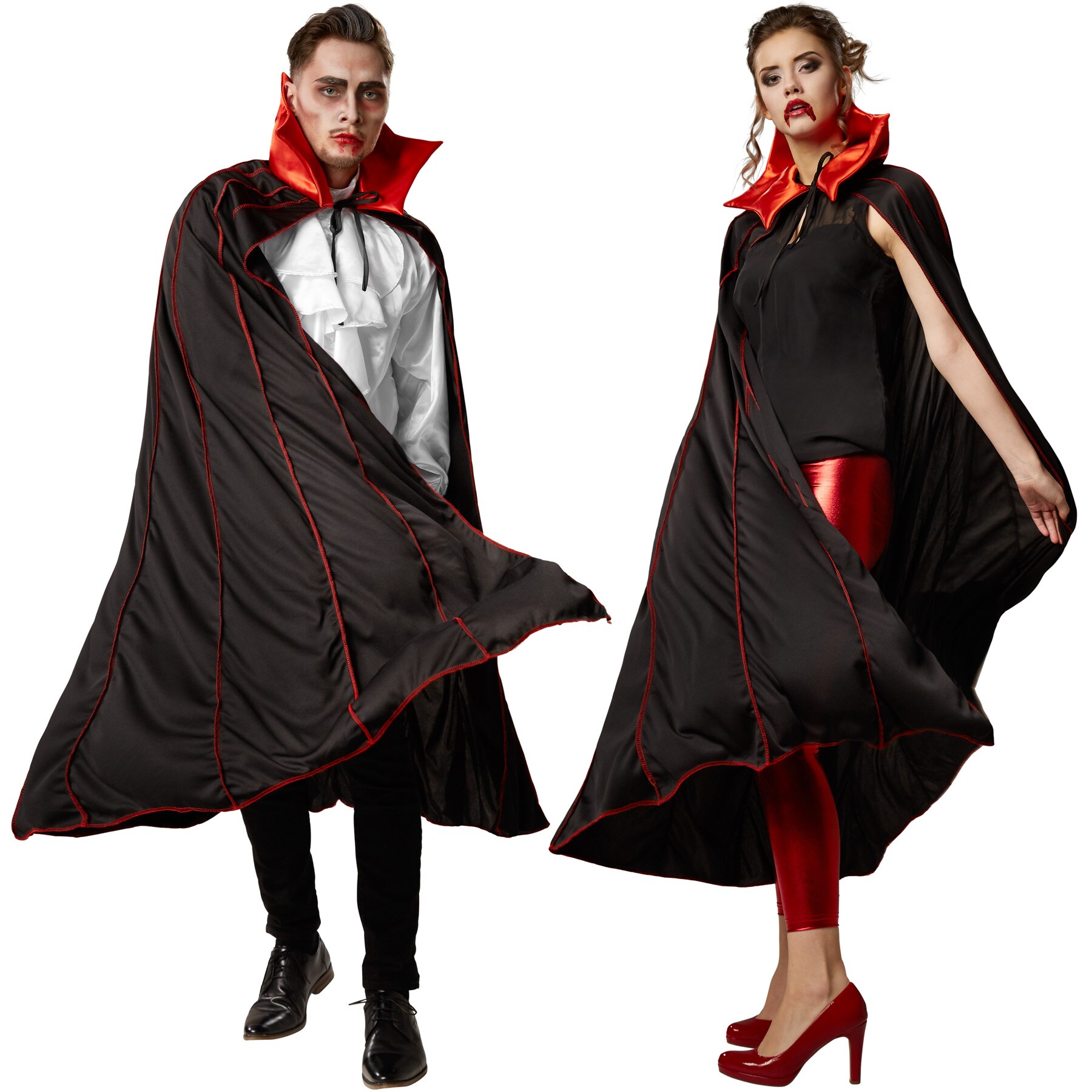 tectake® Vampirumhang mit gezacktem Kragen